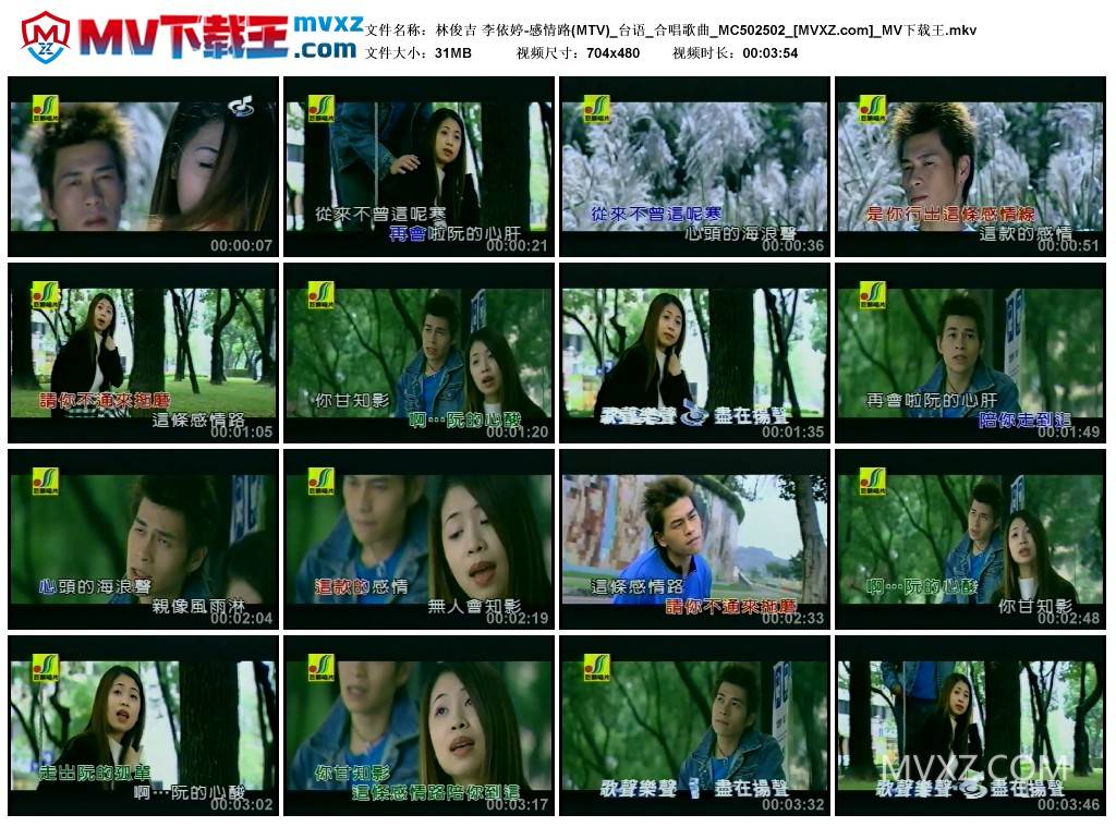林俊吉 李依婷-感情路(MTV)_台语_合唱歌曲_MC502502